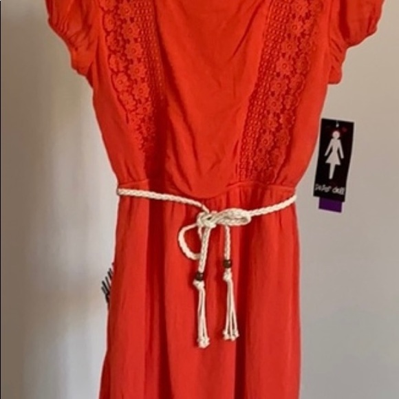 Paper Doll Girls Dress (16, Dark Coral) - Picture 2 of 4